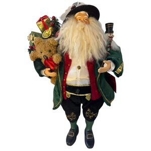 Irish Santa Claus Figurine Holiday Lane Velvet Outfit 18" Handcrafted Design Wit